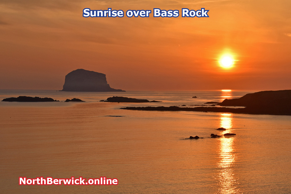 North Berwick: Sunrise over the Bass Rock viewed from Castle Hill